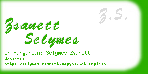 zsanett selymes business card